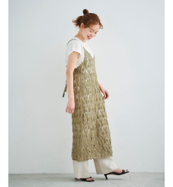 le.coeur blanc「ハンドクロシェキャミワンピース」|ワンピース|