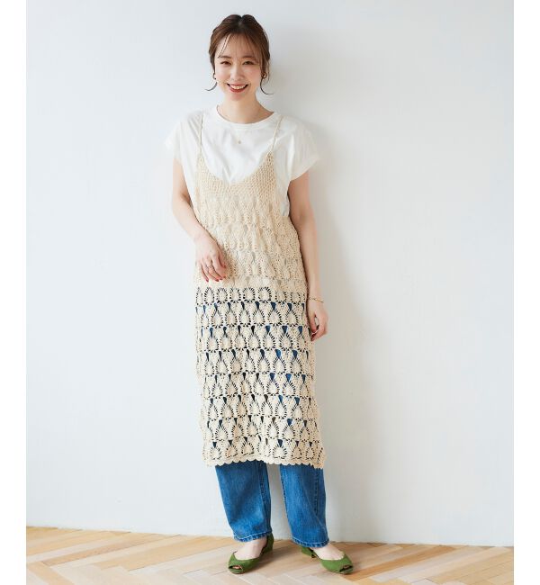le.coeur blanc「ハンドクロシェキャミワンピース」|ワンピース|