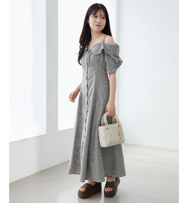  「オフショルシャツワンピース」|ワンピース|