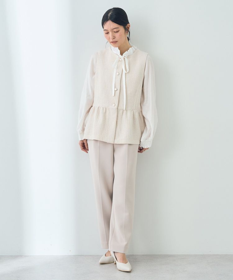 YECCA VECCA「ツイードペプラムジレ」|ベスト・ジレ|