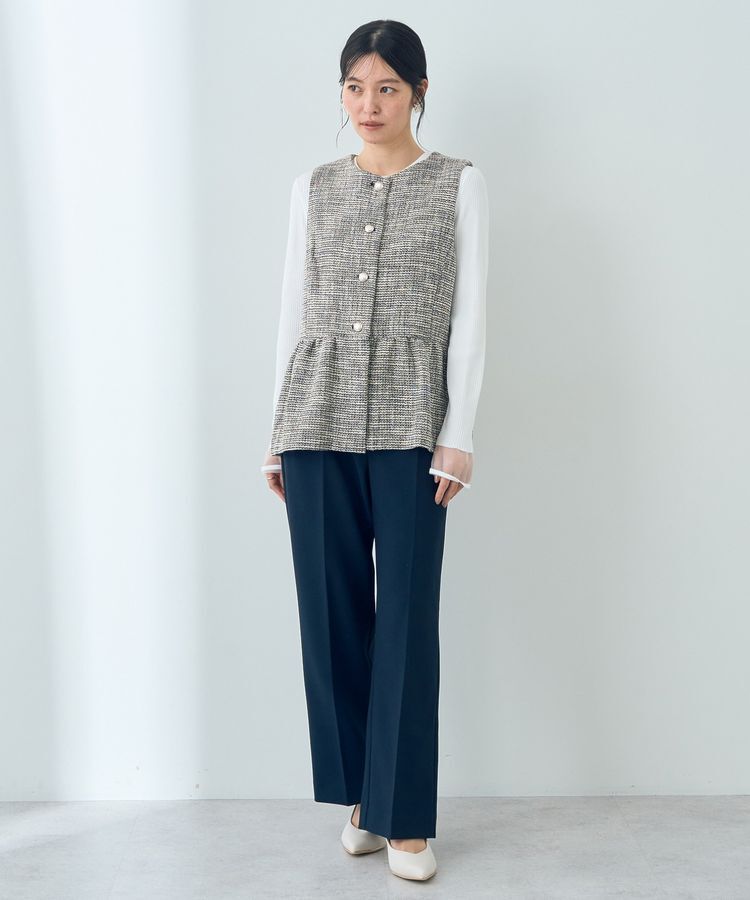 YECCA VECCA「ツイードペプラムジレ」|ベスト・ジレ|