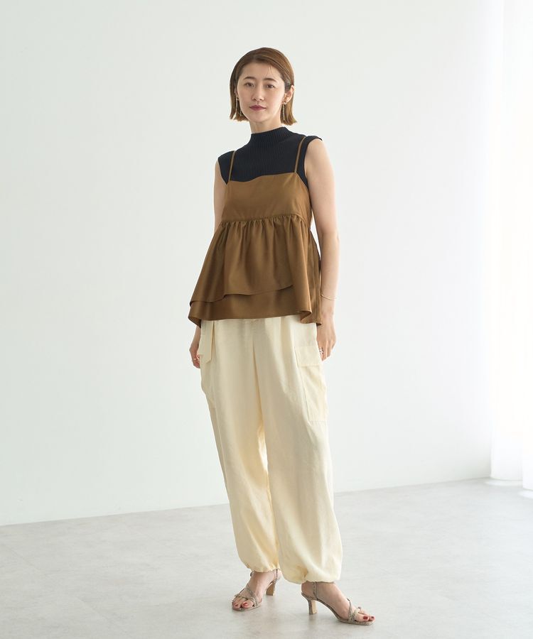 YECCA VECCA「シャイニーオーバーキャミ」|キャミソール|