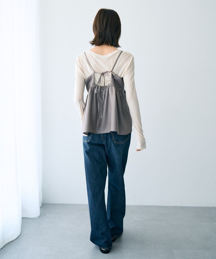 YECCA VECCA「シャイニーオーバーキャミ」|キャミソール|