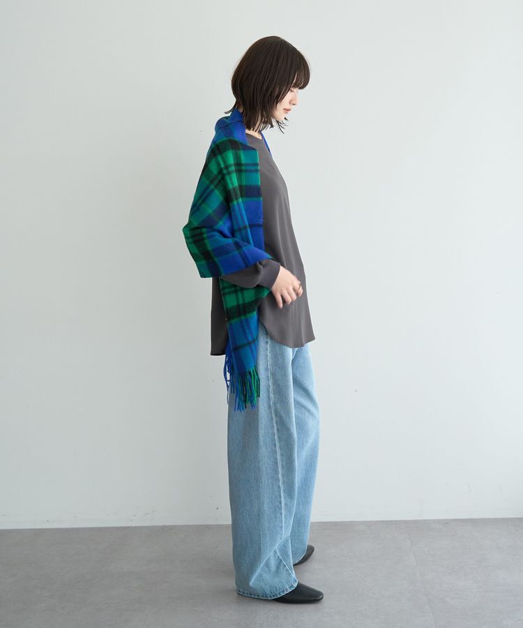 YECCA VECCA「リブMIXジョーゼットブラウス」|シャツ・ブラウス|