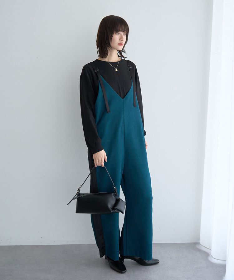 YECCA VECCA「リブMIXジョーゼットブラウス」|シャツ・ブラウス|