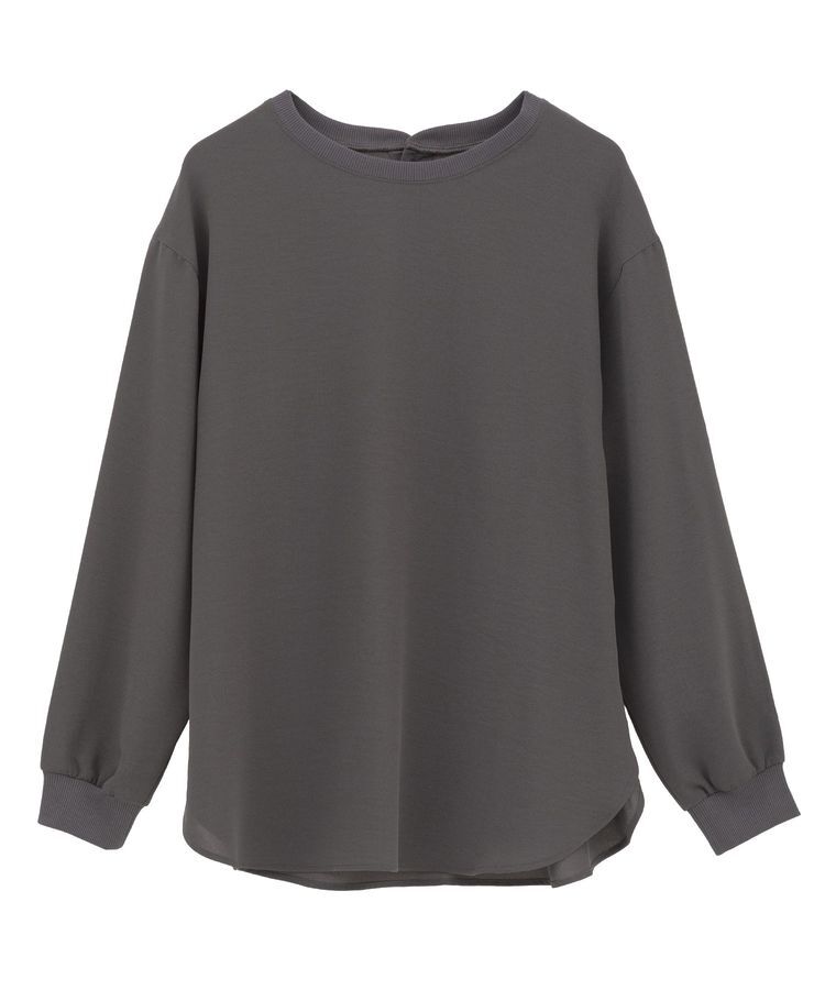 YECCA VECCA「リブMIXジョーゼットブラウス」|シャツ・ブラウス|