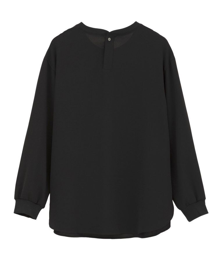 YECCA VECCA「リブMIXジョーゼットブラウス」|シャツ・ブラウス|