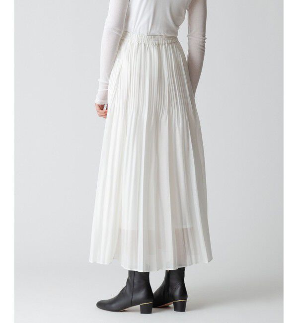 allureville「オーガンジーフェードプリーツスカート」|スカート|