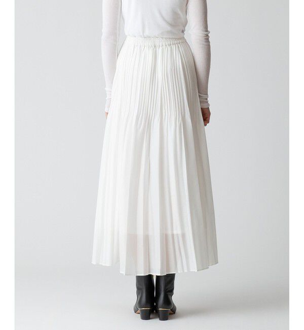 allureville「オーガンジーフェードプリーツスカート」|スカート|