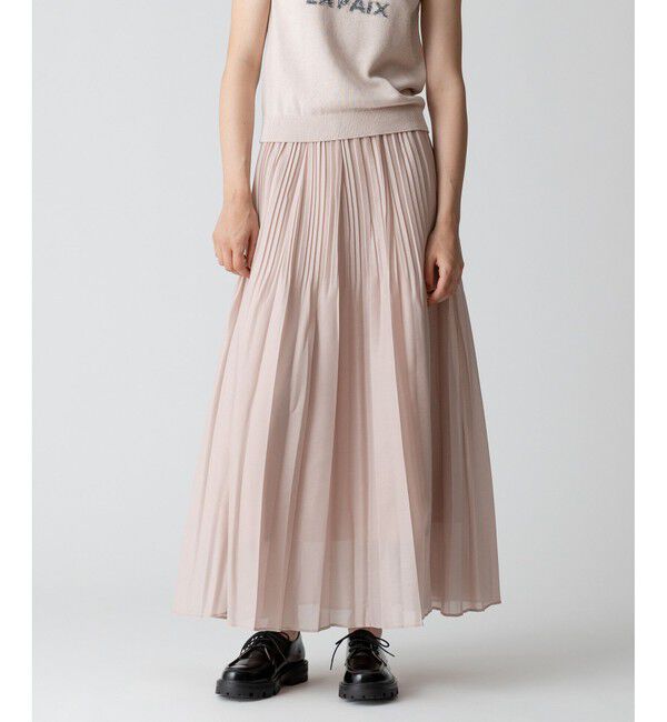 allureville「オーガンジーフェードプリーツスカート」|スカート|