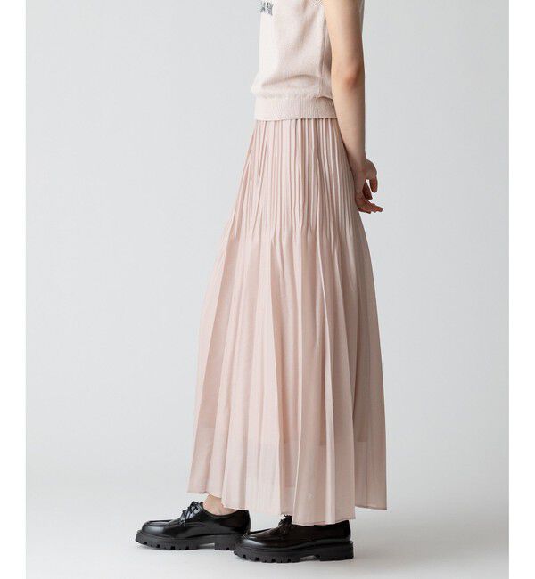 allureville「オーガンジーフェードプリーツスカート」|スカート|