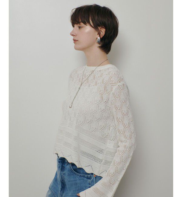 allureville「レースニットプルオーバー」|ニット・セーター|