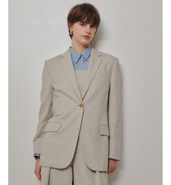 allureville「シャークスキンシングルオーバージャケット」|テーラードジャケット|