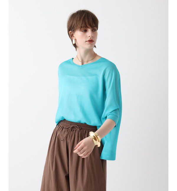 allureville「シャイニーシアープルオーバー」|ニット・セーター|