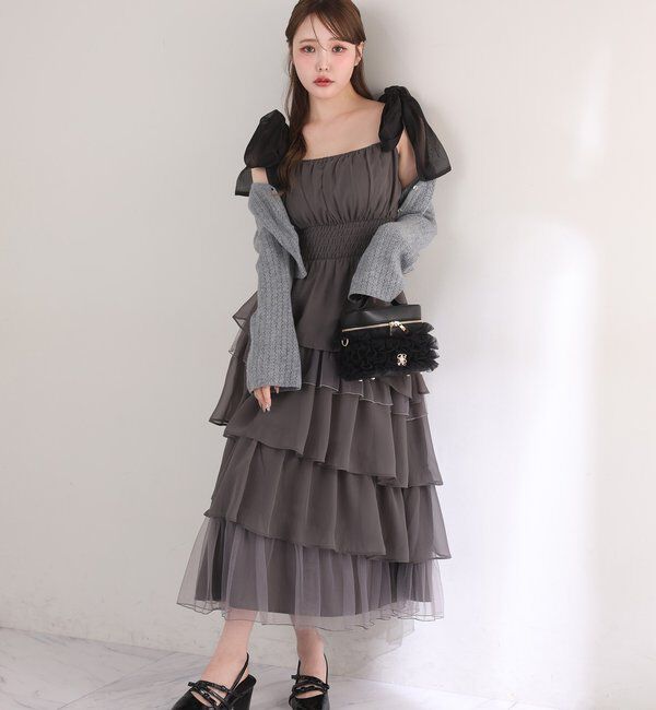  「チュールフリルリボンバニティバッグ」|ショルダー・メッセンジャー|