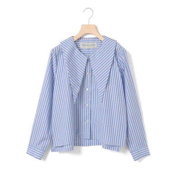 MidiUmi「MidiUmi スカーフライクショートシャツ」|シャツ・ブラウス|