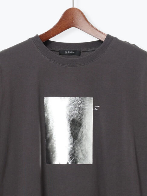 Te chichi「箔プリントロングTシャツ」|Tシャツ・カットソー|