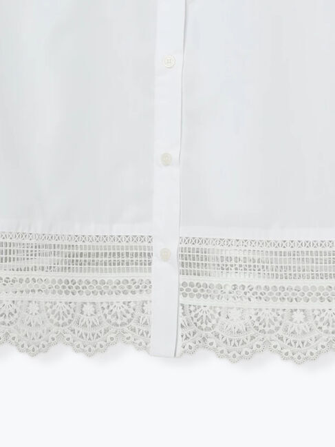 Te chichi「レースヘムクロップトシャツ」|シャツ・ブラウス|