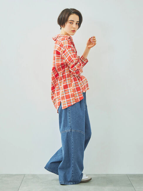 SM2「デニム/ツイル 切替ワイドパンツ」|その他|