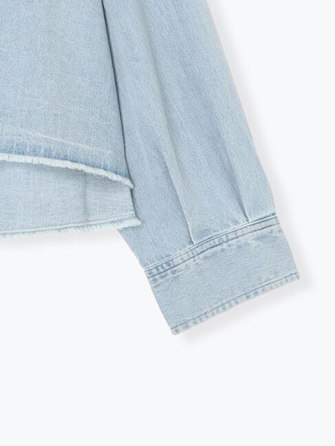 Samansa Mos2「デニムショート丈シャツ」|シャツ・ブラウス|