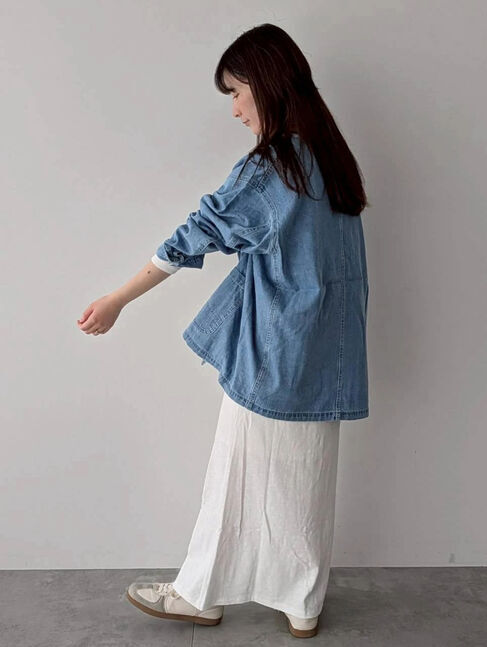 Samansa Mos2「デニムカバーオール」|ブルゾン・スタジャン|