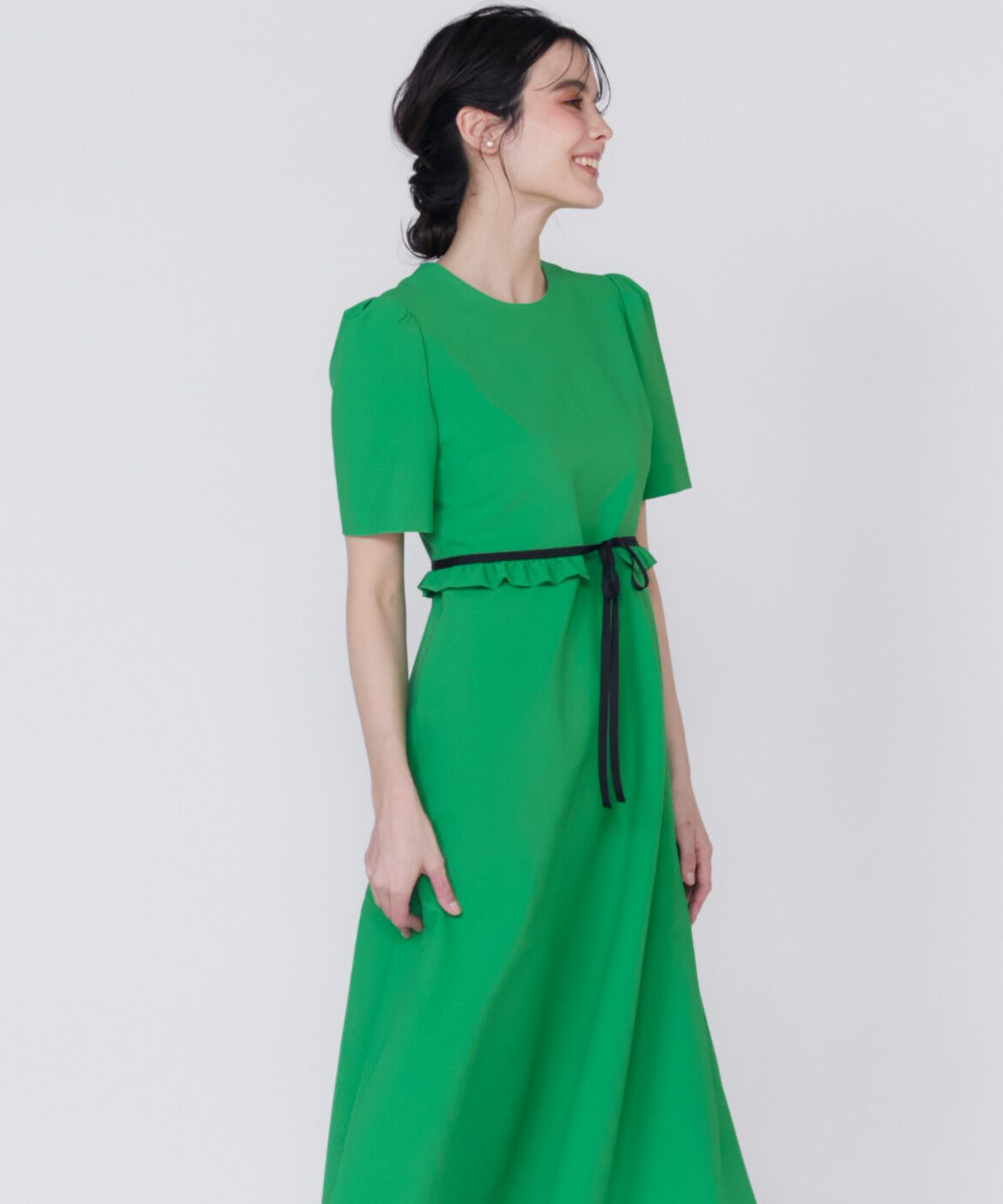Maglie le cassetto「ウエストフリルワンピース」|ワンピース|グリーン
