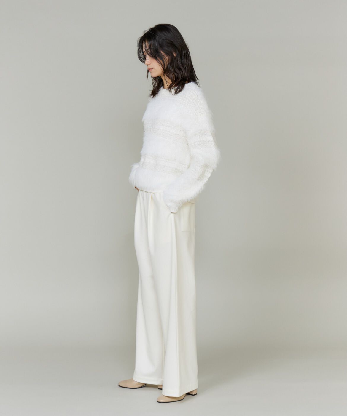 INED「フェザーヤーンプルオーバー」|ニット・セーター|