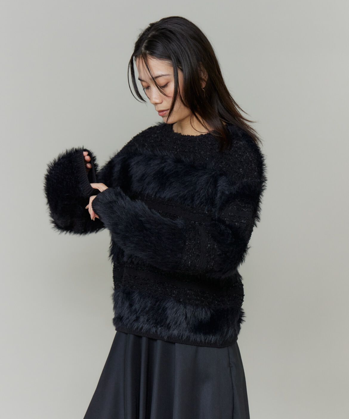 INED「フェザーヤーンプルオーバー」|ニット・セーター|