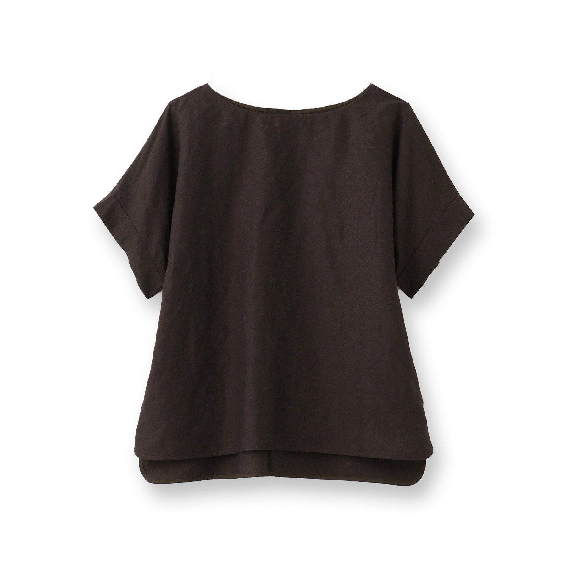 UNTITLED「【セットアップ可能/手洗い可】リネン混 ボートネックTブラウス」|シャツ・ブラウス|