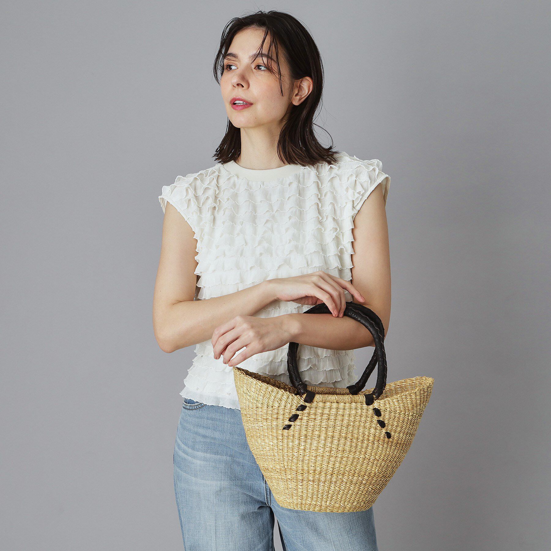 DRESSTERIOR「AFRICAN SQUARE（アフリカンスクエア）ブルキナバスケット」|トートバッグ|