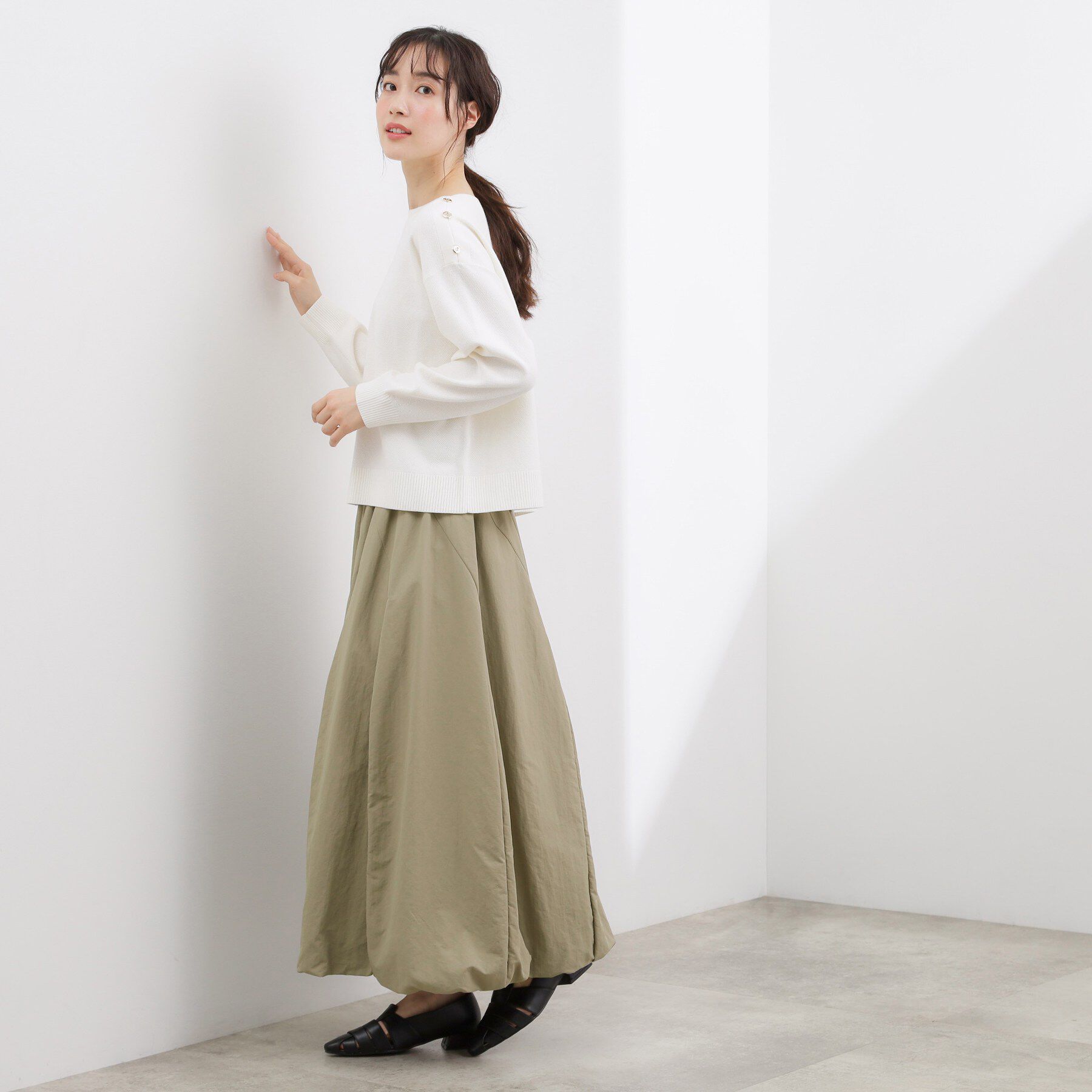 grove「軽やかに揺れて、旬のムードを纏う エスカルゴバルーンスカート」|スカート|