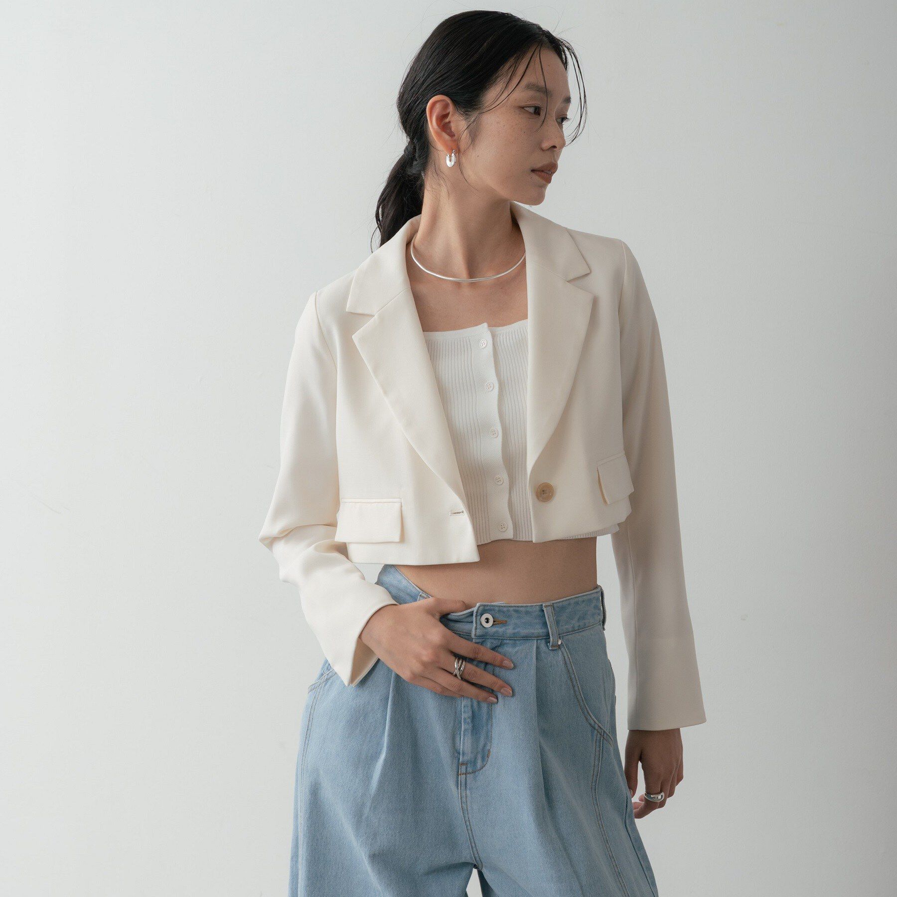 GALLEST「クロップドジャケット」|テーラードジャケット|