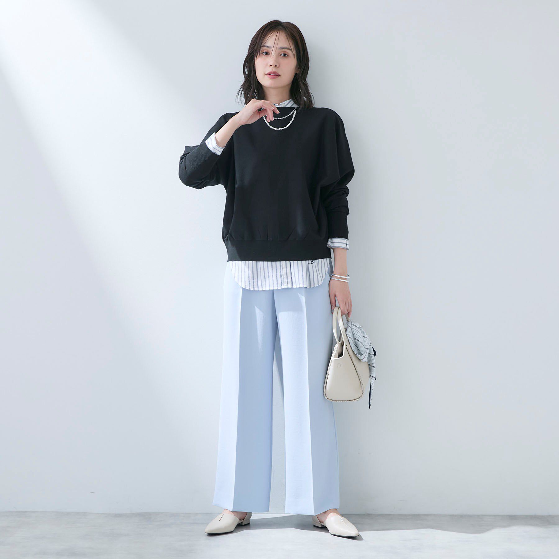 INDIVI「【洗える／前後2WAY／アンサンブル可能】ドルマンスリーブカーディガン」|カーディガン|