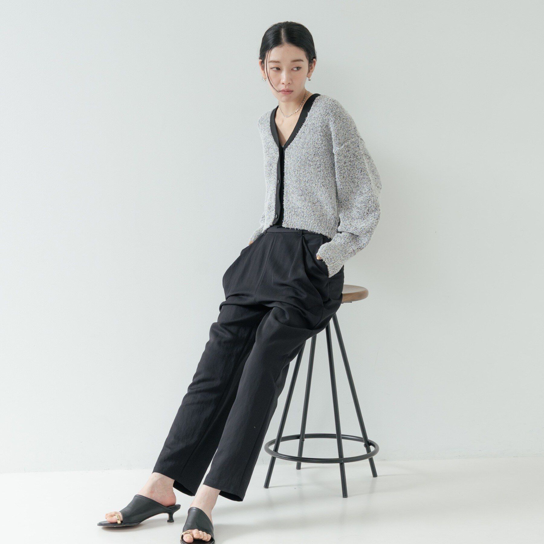 GALLEST「ファンシーヤーンVネックカーディガン」|カーディガン|