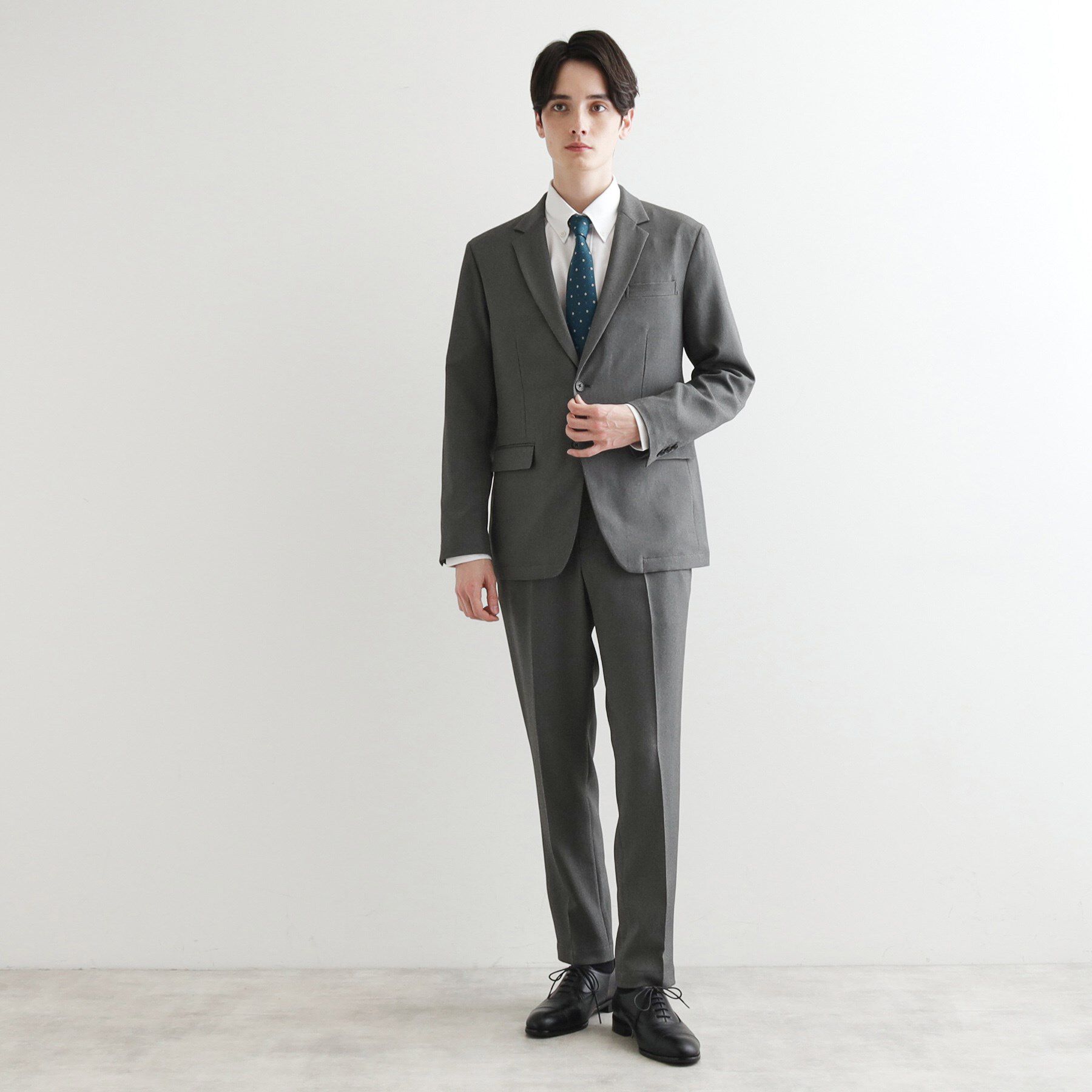 tk.TAKEO KIKUCHI「【洗える】ピンヘッドストレッチセットアップ／上下2点セット／速乾／WEB限定／ビジカジ対応」|スーツ|