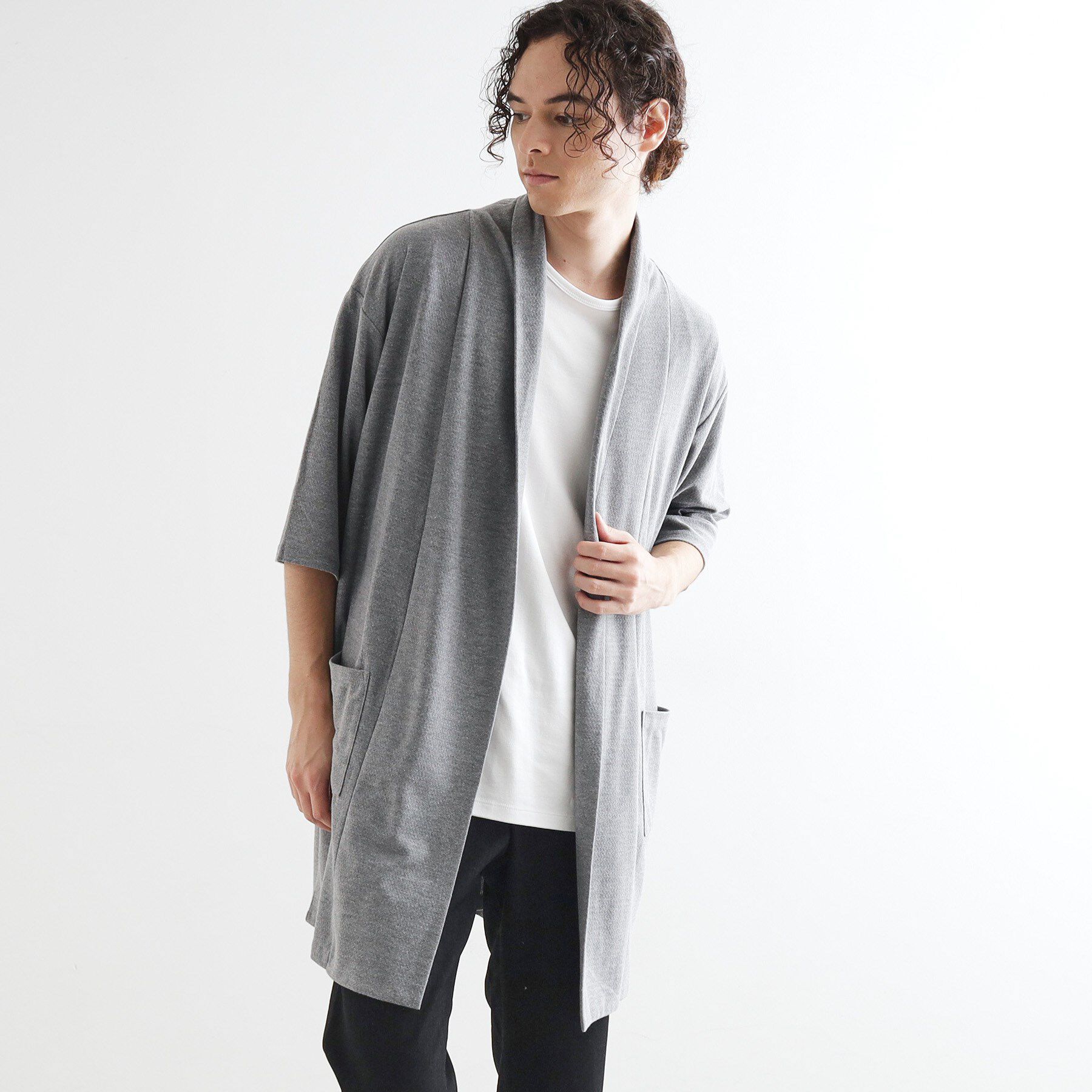 tk.TAKEO KIKUCHI「ショールロングコーディガン」|カーディガン|