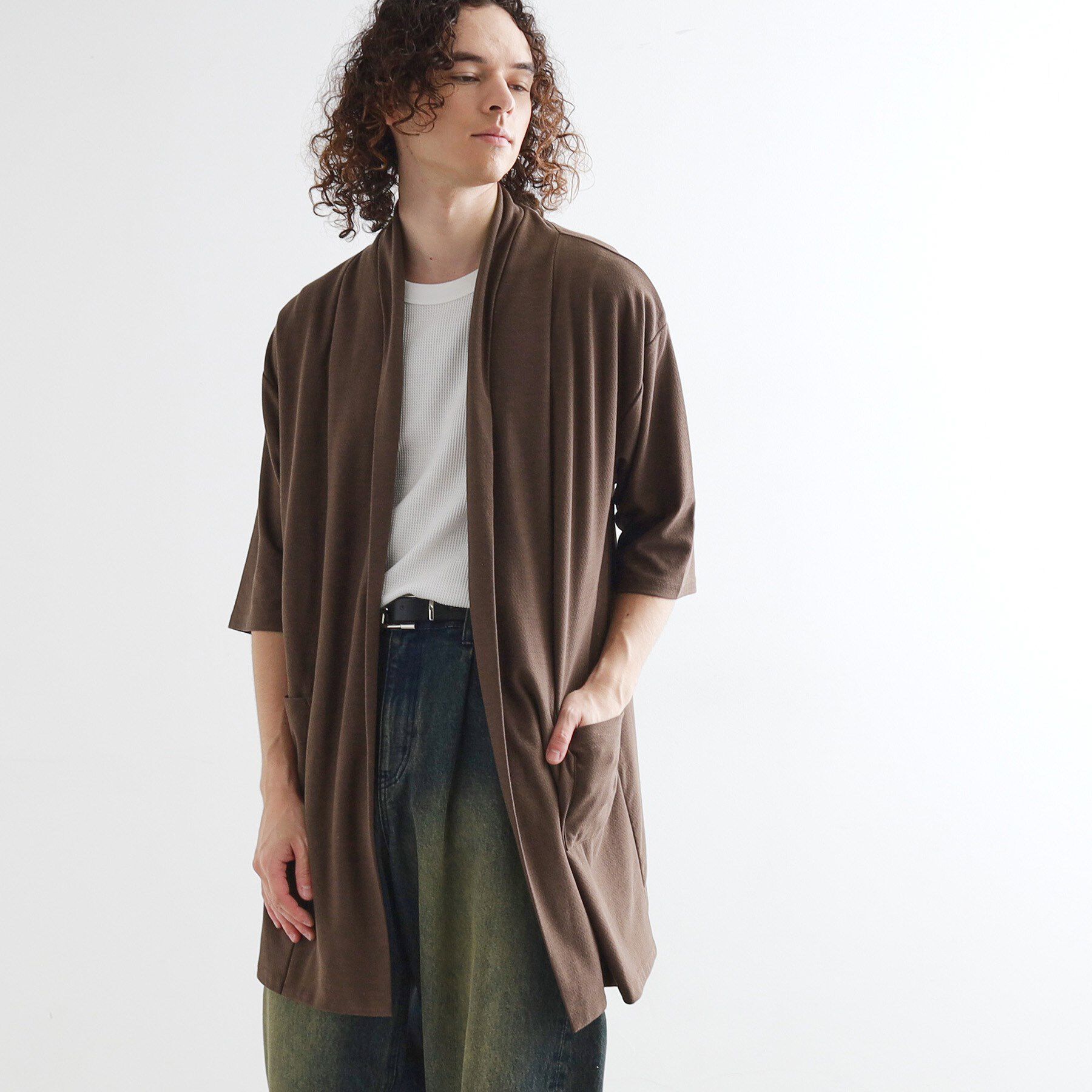 tk.TAKEO KIKUCHI「ショールロングコーディガン」|カーディガン|