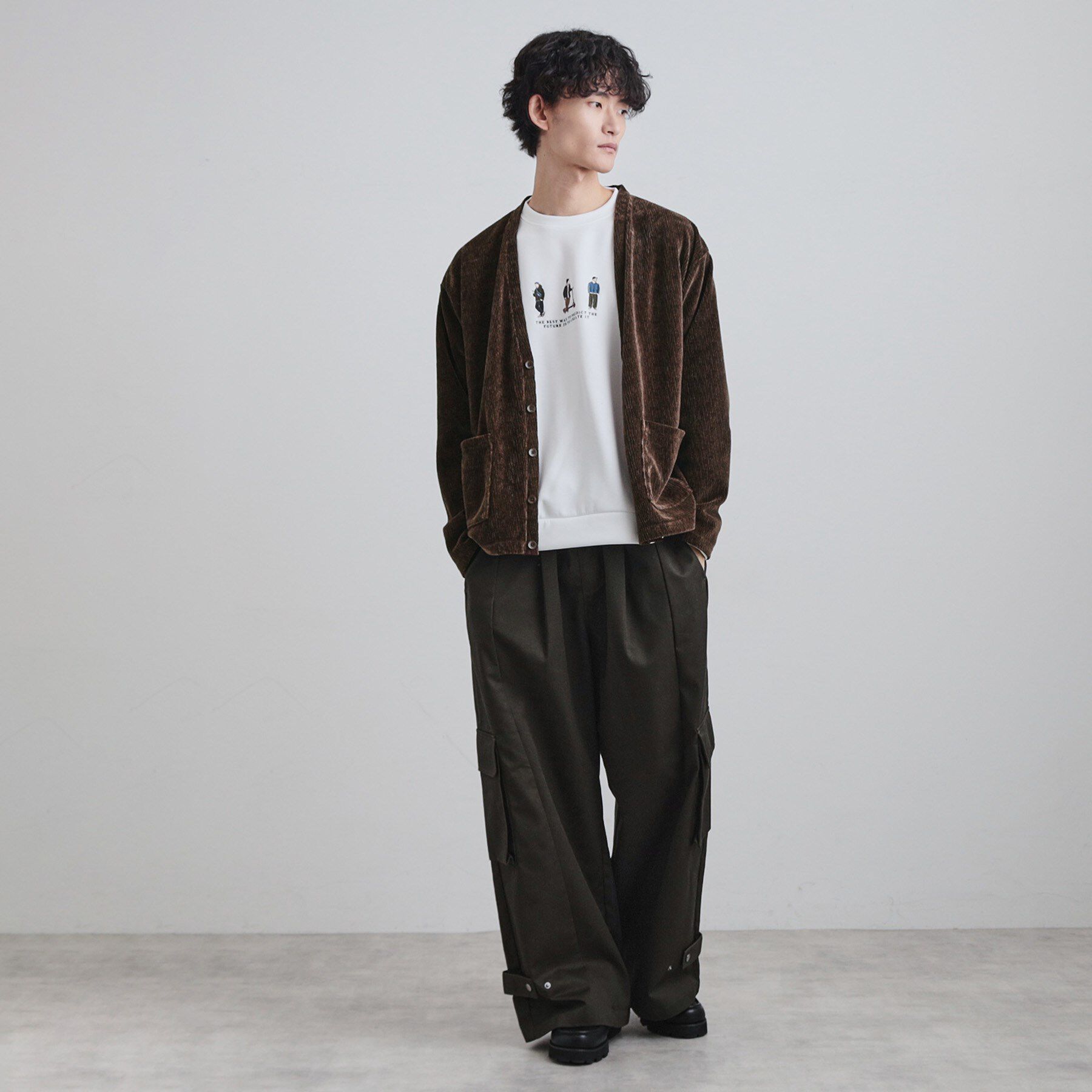 tk.TAKEO KIKUCHI「モールニットソーVカーディガン」|カーディガン|