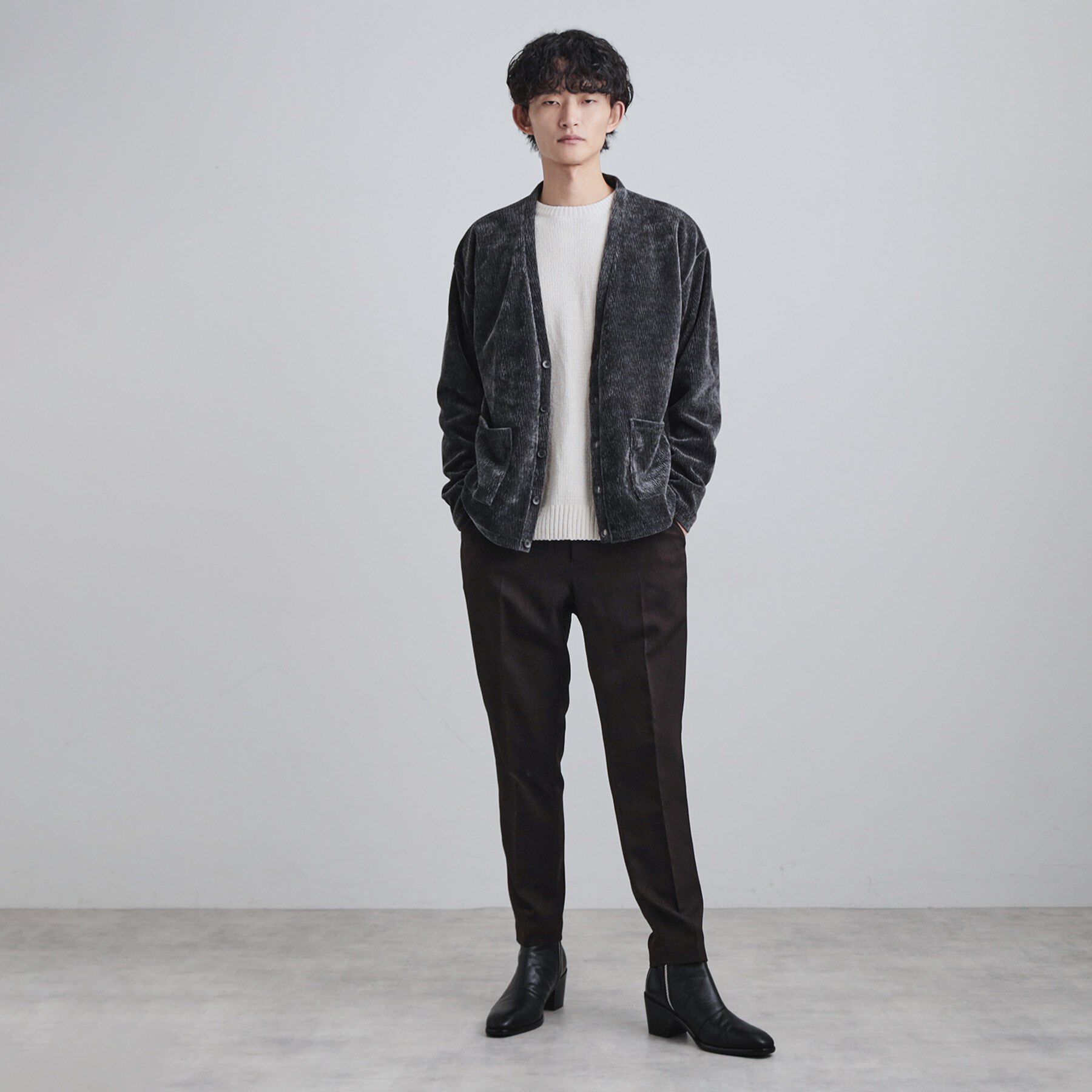 tk.TAKEO KIKUCHI「モールニットソーVカーディガン」|カーディガン|