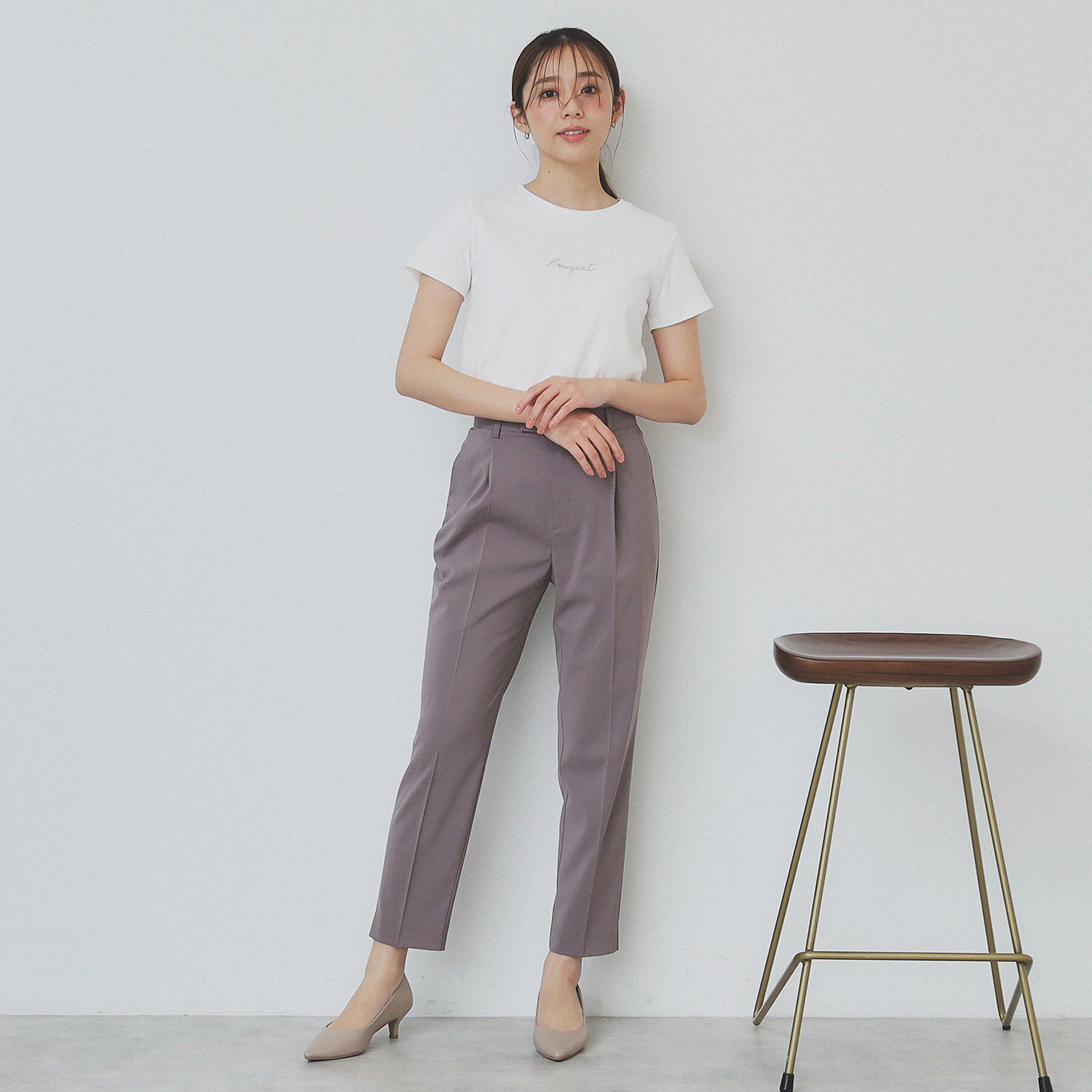 index「ワンポイントロゴ刺繍Tシャツ【UV/接触冷感/洗濯機洗い可】」|Tシャツ・カットソー|