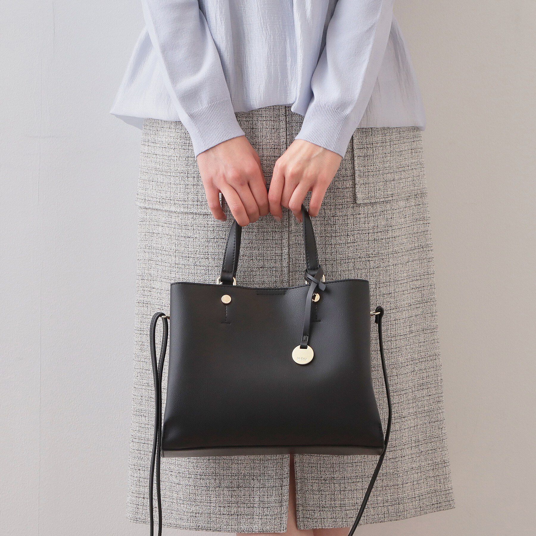 index「2WAYカシメデザインミドルトート」|トートバッグ|