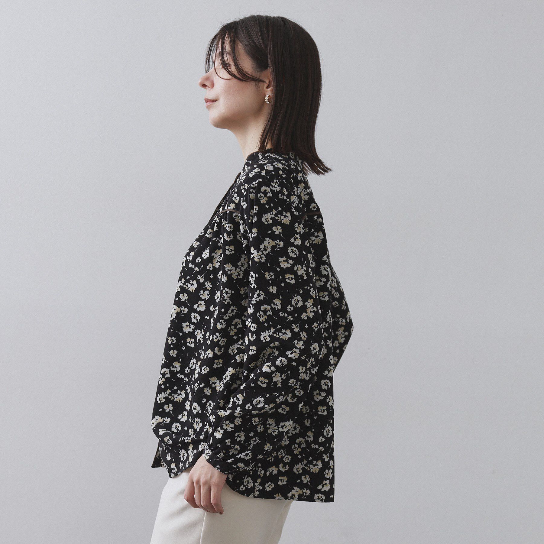 OPAQUE.CLIP「フラワープリントブラウス【洗濯機OK】」|シャツ・ブラウス|