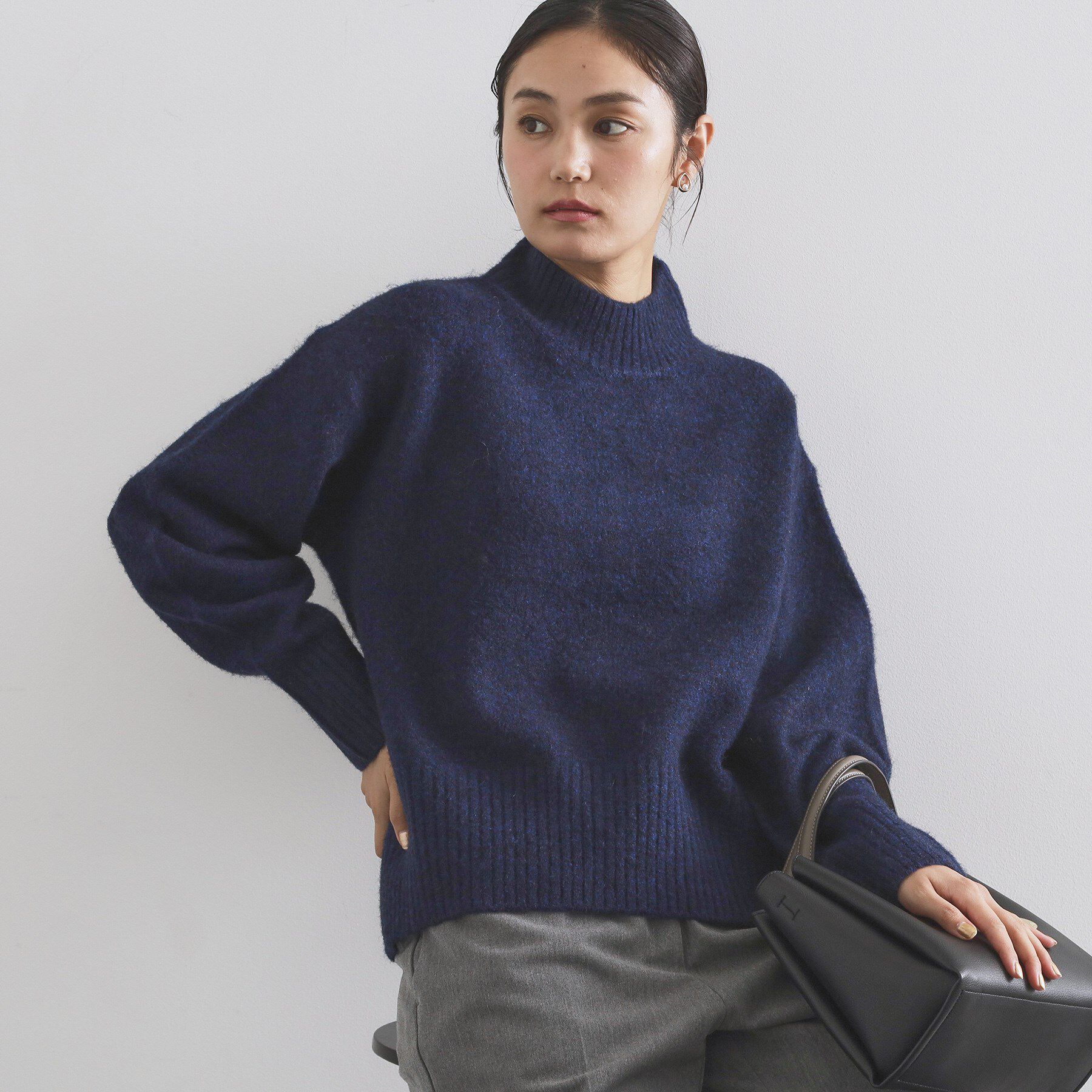 OPAQUE.CLIP「ふわふわハイネックニット【洗濯機OK】」|ニット・セーター|