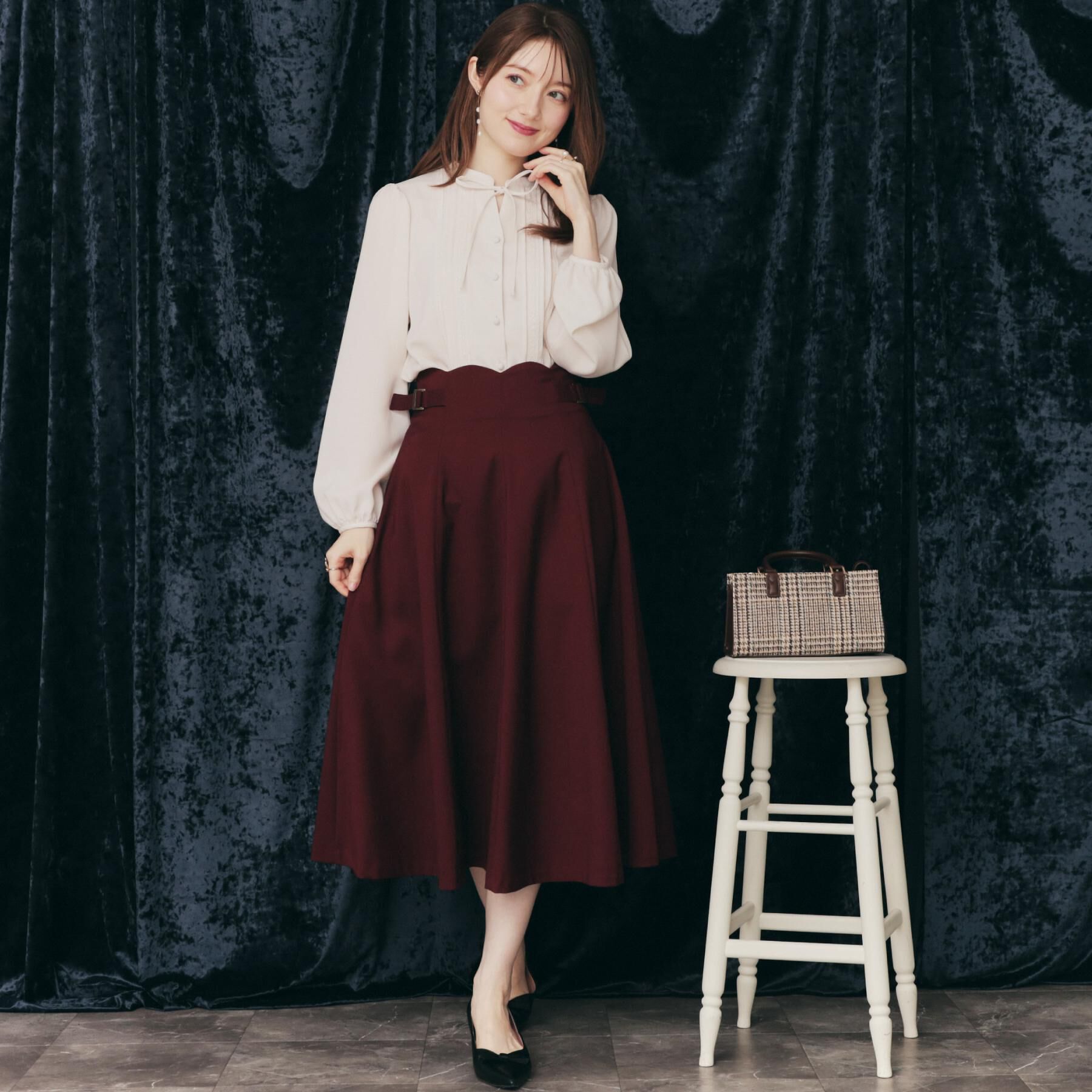 Couture broach「【大人可愛い・通勤】ピンタックレースブラウス」|シャツ・ブラウス|