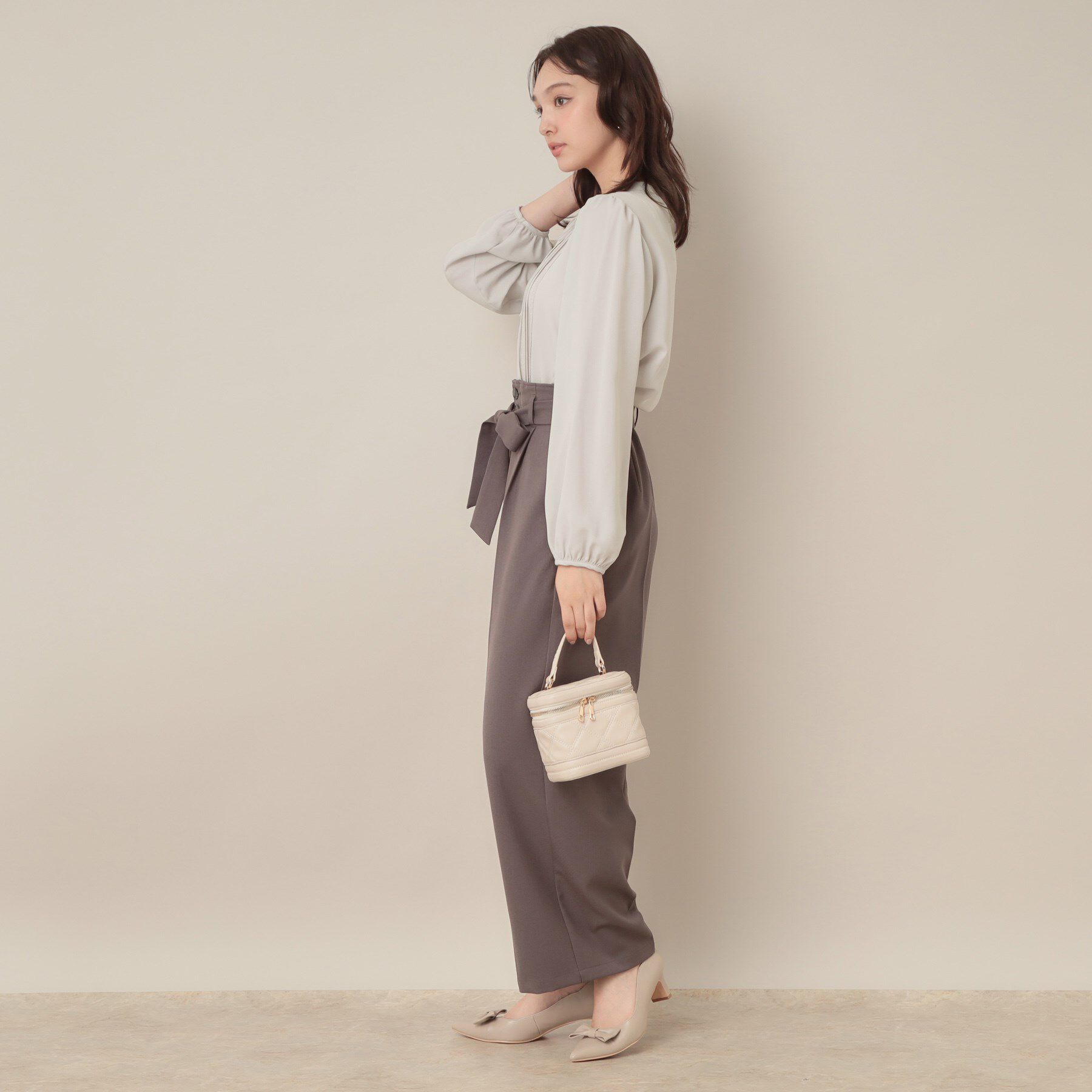 Couture broach「【大人可愛い・通勤】ピンタックレースブラウス」|シャツ・ブラウス|