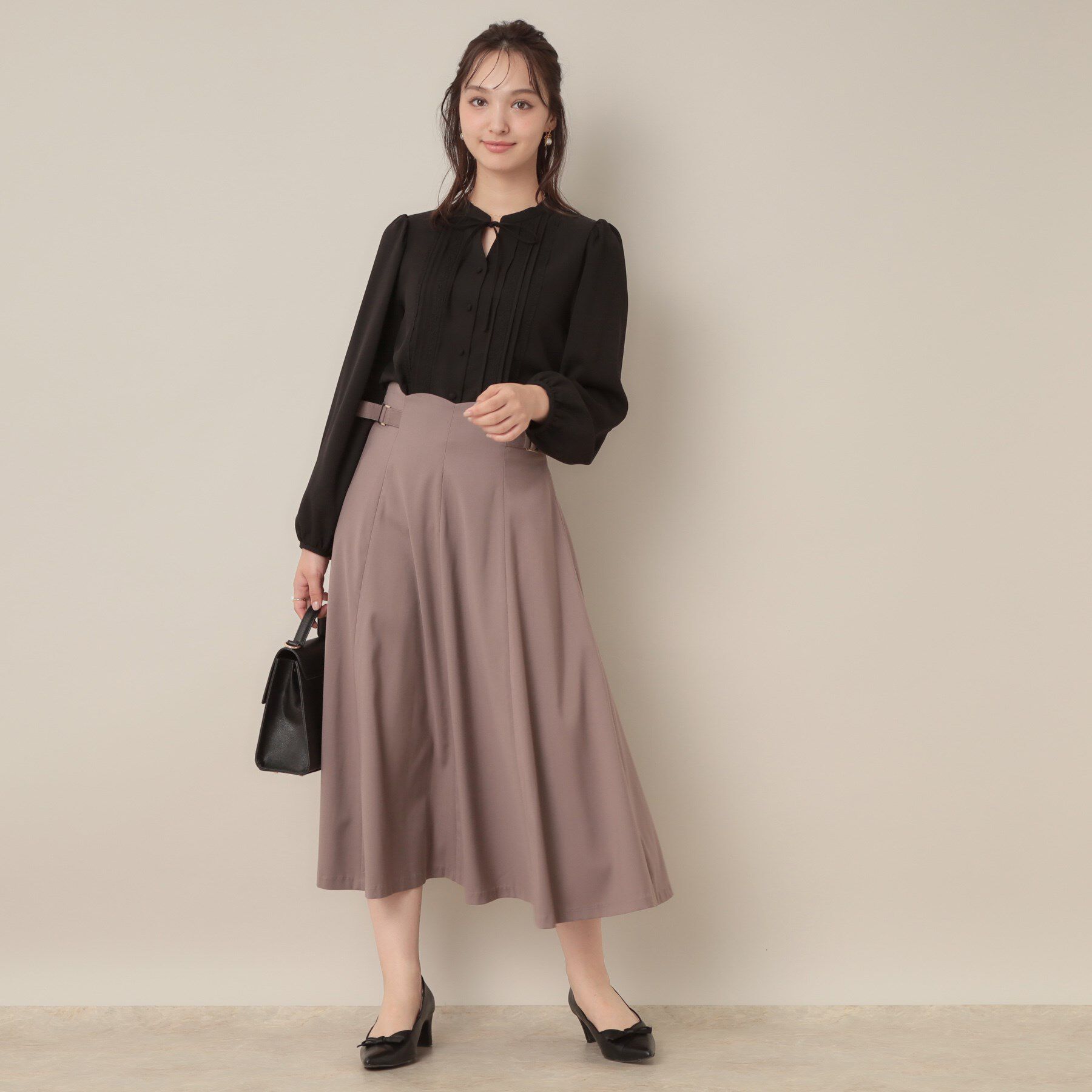 Couture broach「【大人可愛い・通勤】ピンタックレースブラウス」|シャツ・ブラウス|