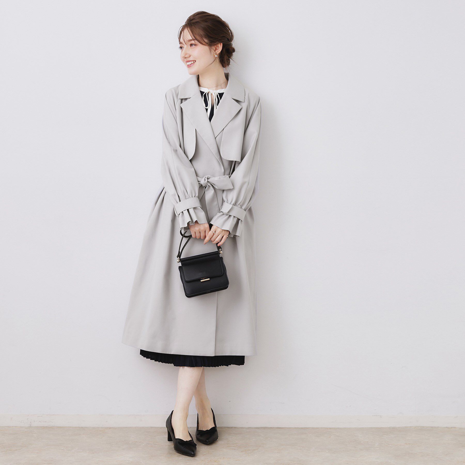 Couture broach「【撥水・ハレの日・通勤】ロングトレンチコート」|トレンチコート|