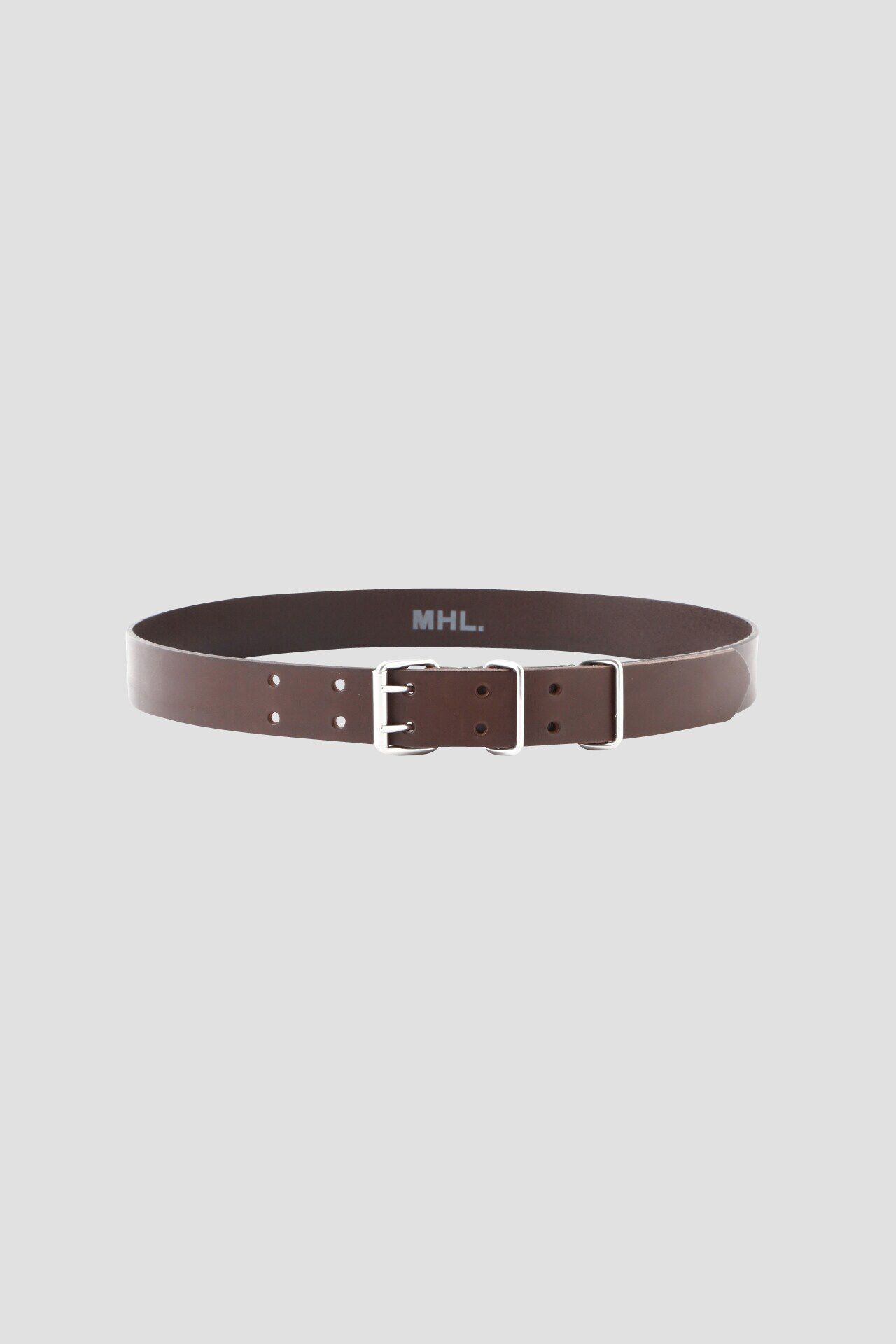 MHL.「DOUBLE PRONG BELT」|ベルト|DARK BROWN2