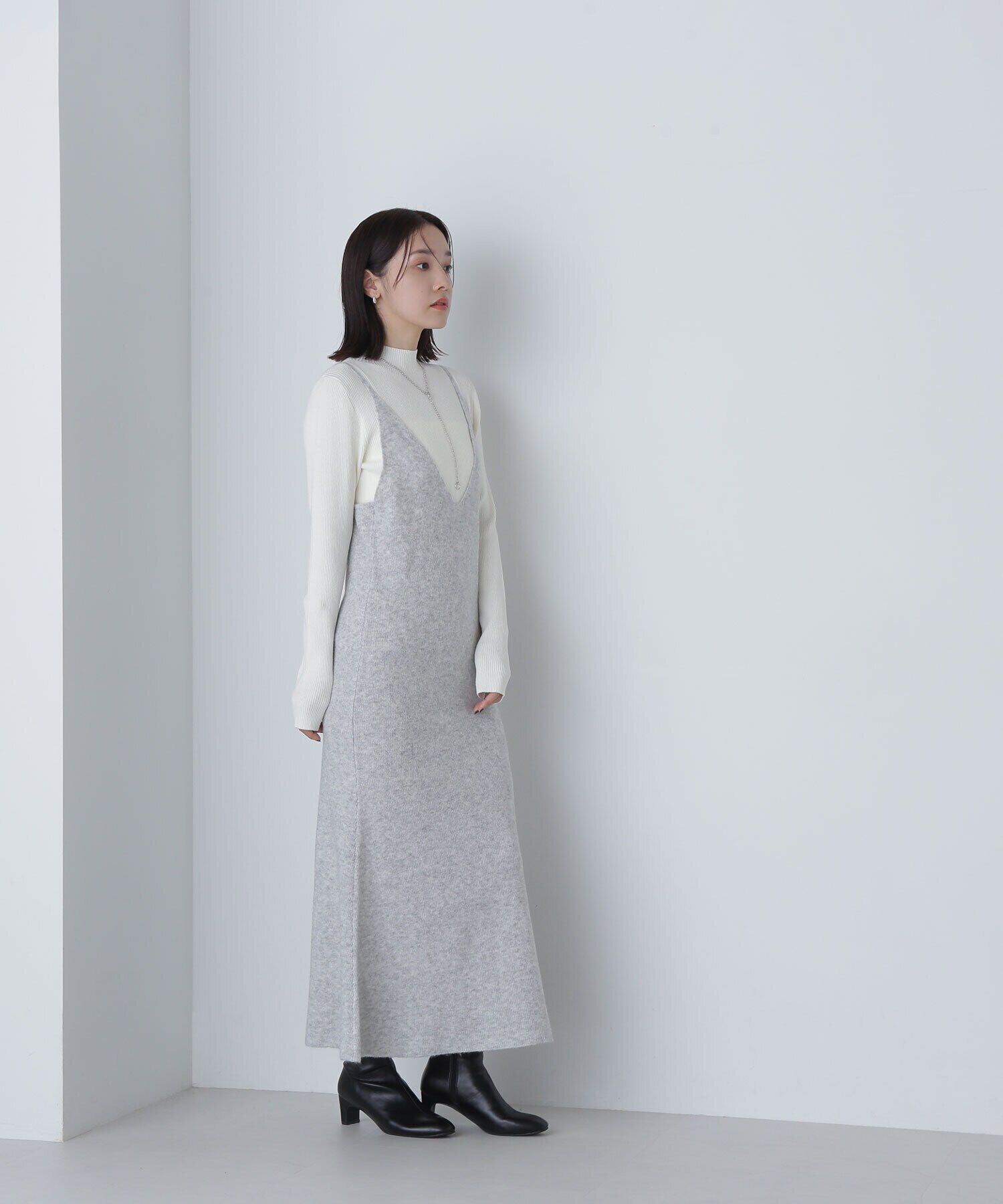  「ニットキャミワンピースセット」|ワンピース|