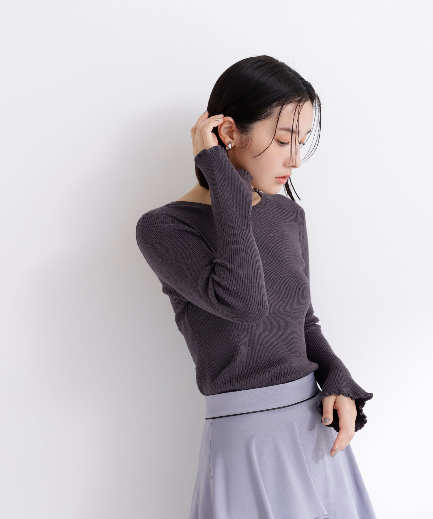  「ドットジャガードニット」|ニット・セーター|